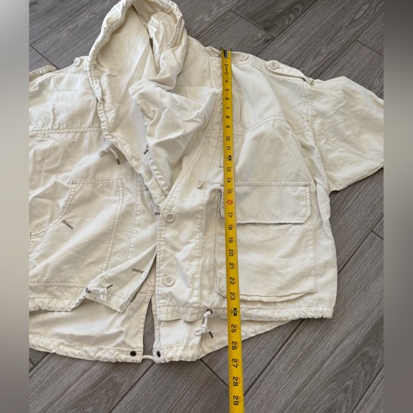 Anthropologie Daughters of the Liberation|Off White,Cream canvas utility Jacket• - Picture 10 of 12